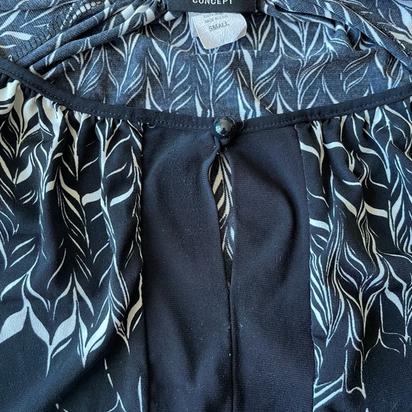 Vintage y2k style keyhole abstract print polyester top - Picture 2 of 3